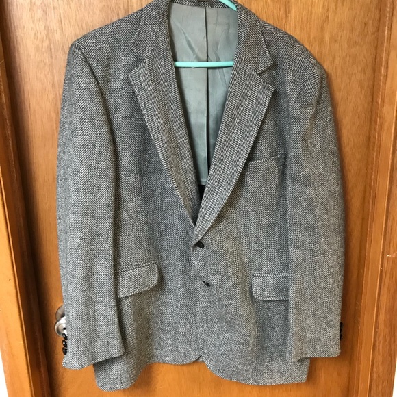 Mens Jcpenny Tweed Suit Jacket 46r 